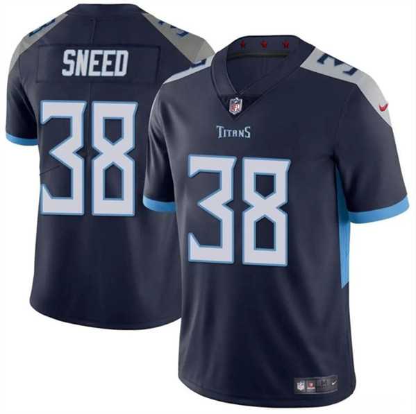 Men & Women & Youth Tennessee Titans #38 LJarius Sneed Navy Vapor Limited Stitched Jersey